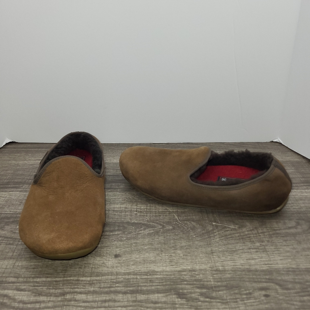 Haflinger Grizzly Women's 36 EU 5 US Leather Brown Slipper